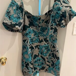 Elegant Floral Puff Sleeve dress